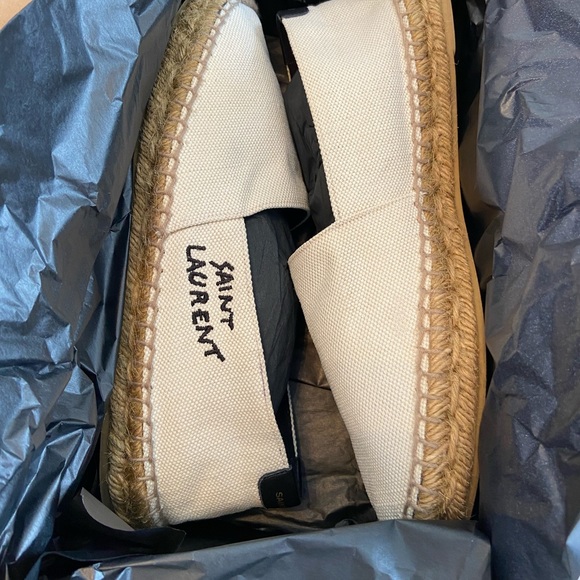 SAINT LAURENT EMBROIDERED ESPADRILLES IN CANVAS - Picture 5 of 8